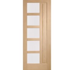 Lucca Double Glazed External Oak Door (M&T) with Obscure Glass -1981 x 838 x 44mm (33")