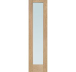Pattern 10 Double Glazed External Oak Door (Dowelled) Side Light with Obscure Glass -2032 x 584 x 44mm (23")
