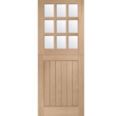 Stable 9 Light Double Glazed External Oak Door Door (M&T) with Clear Glass -1981 x 838 x 44mm (33")