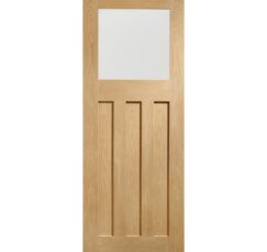 DX Internal Oak Door with Obscure Glass -1981 x 762 x 35mm (30")