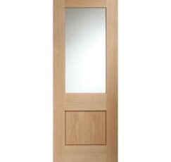 Piacenza Internal Oak Door with Clear Glass-1981 x 762 x 35mm (30")