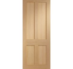 Victorian Shaker 4 Panel Internal Oak Fire Door -1981 x 838 x 44mm (33")