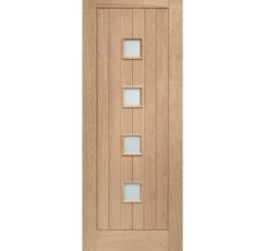 Siena Double Glazed External Oak Door (M&T) with Obscure Glass -1981 x 838 x 44mm (33")