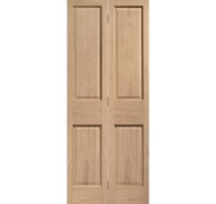 Victorian 4 Panel Bi-Fold Internal Oak Door -1936 x 379.5 x 35mm (30")
