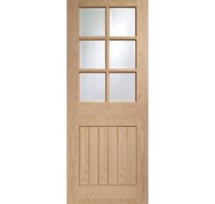 Suffolk Original 6 Light Internal Oak Fire Door with Clear Glass -1981 x 838 x 44mm (33")