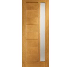 Modena Pre-Finished Double Glazed External Oak Door with Obscure Glass -1981 x 838 x 44mm (33")