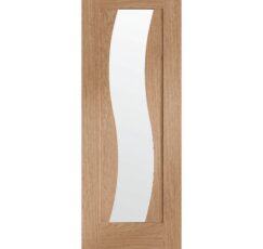Florence Pre-finished Oak Door with Clear Glass-1981 x 838 x 35mm (33")