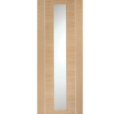 Forli Pre-Finished Internal Oak Door with Clear Glass -1981 x 838 x 35mm (33")