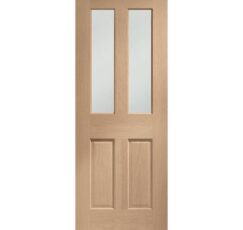 Malton Pre-Finished Internal Oak Door with Clear Bevelled Glass -1981 x 838 x 35mm (33")