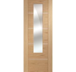 Portici Pre-Finished Oak Door with Mirror Panel-1981 x 762 x 35mm (30")