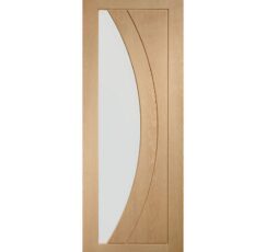Salerno Pre-Finished Internal Oak Door with Clear Glass -2040 x 826 x 40mm