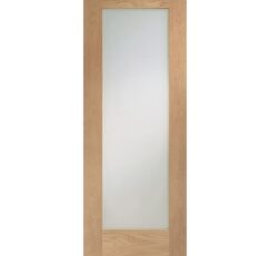 Pattern 10 Pre-Finished Internal Oak Door with Clear Glass -2040 x 826 x 40mm