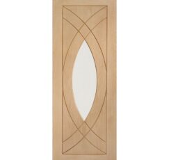 Treviso Pre-Finished Internal Oak Door with Clear Glass -1981 x 838 x 35mm (33")