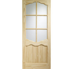 Riviera Internal Clear Pine Door with Clear Glass -1981 x 838 x 35mm (33")