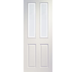 Victorian Internal White Moulded Door with Clear Glass -2040 x 826 x 40mm