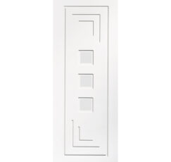 Altino Internal White Primed Door with Clear Glass-1981 x 762 x 35mm (30")