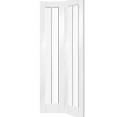 Worcester Internal White Primed Bi-Fold Door with Clear Glass-1936 x 379.5 x 35mm (30")