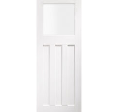 DX Internal White Primed Door with Obscure Glass-1981 x 762 x 35mm (30")