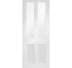 Malton Shaker Internal White Primed Door with Clear Glass -2040 x 826 x 40mm