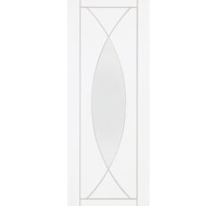 Pesaro Internal White Primed Door with Clear Glass -2040 x 826 x 40mm