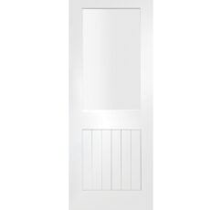 Suffolk Internal White Primed Door with Clear Glass -1981 x 838 x 35mm (33")