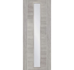 White Grey Laminate Forli with Clear Glass Door