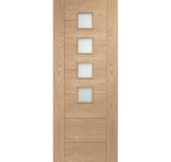 Palermo Original Pre-Finished Internal Oak Door with Obscure Glass -1981 x 762 x 35mm (30")