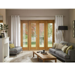 La Porte French Door Set In Pre-Finished External Oak (Chrome Hardware) -1790 x 2074mm