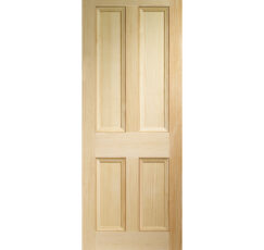 Edwardian 4 Panel Internal Vertical Grain Clear Pine Door-1981 x 838 x 35mm (33")